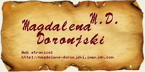 Magdalena Doronjski vizit kartica